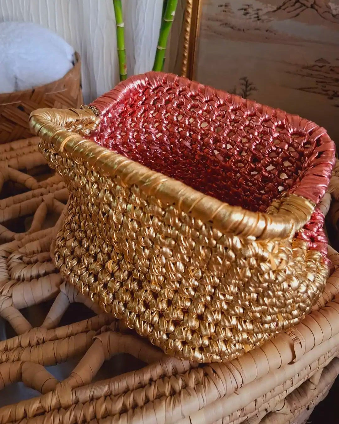 Golden Peach Clutch