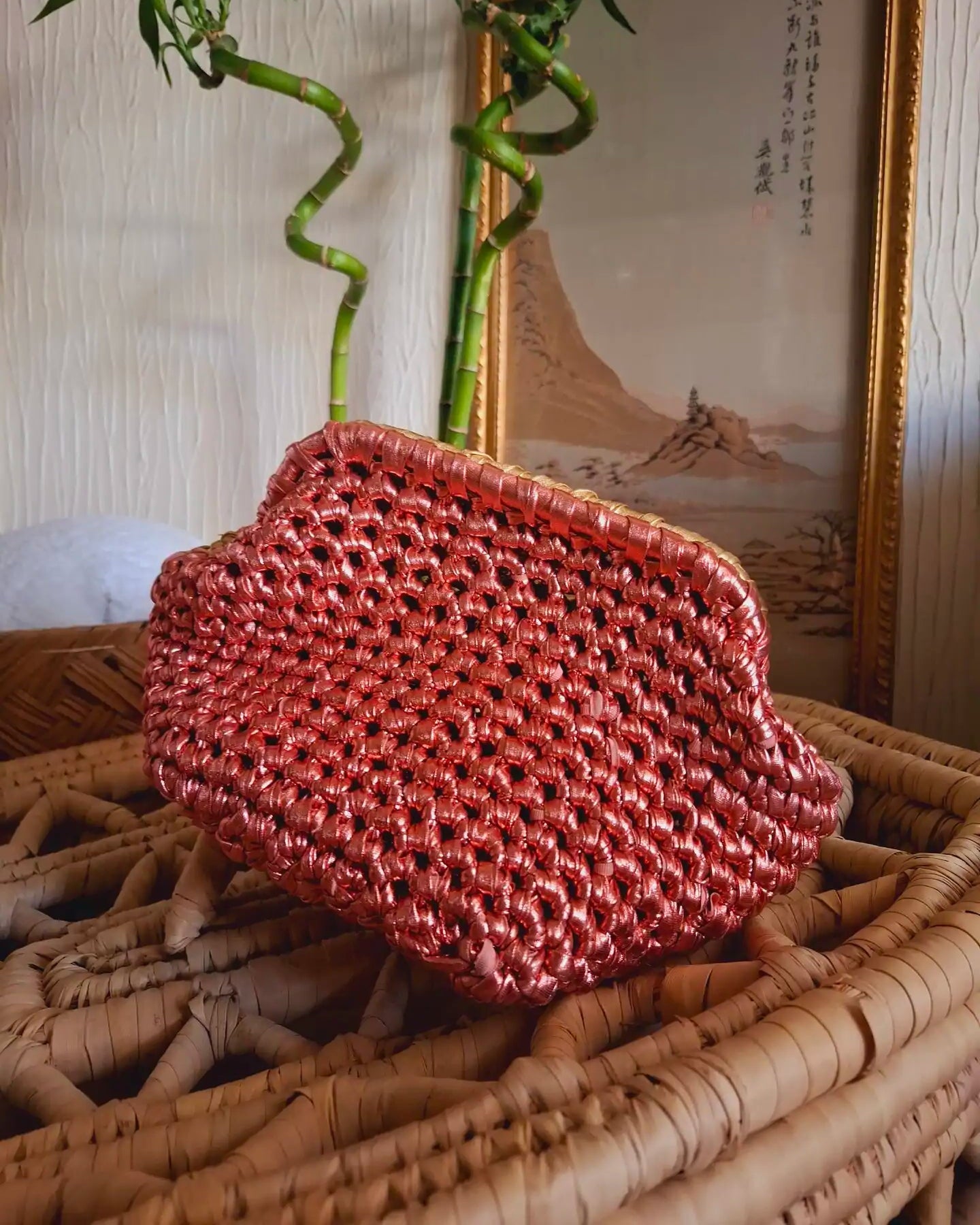 Golden Peach Clutch