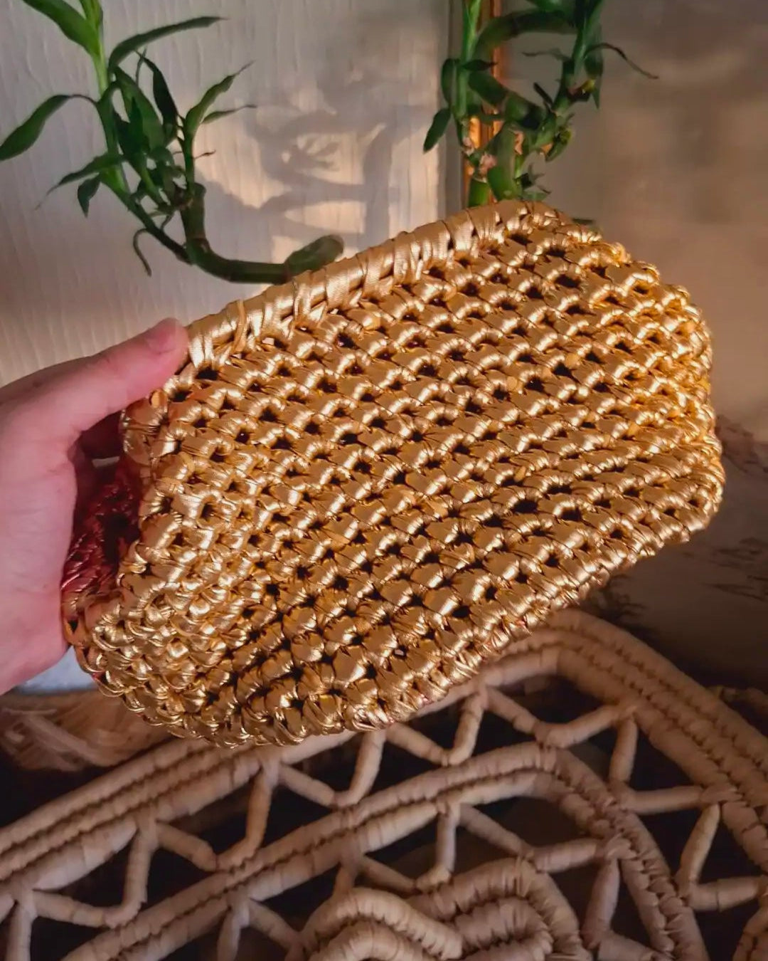Golden Peach Clutch
