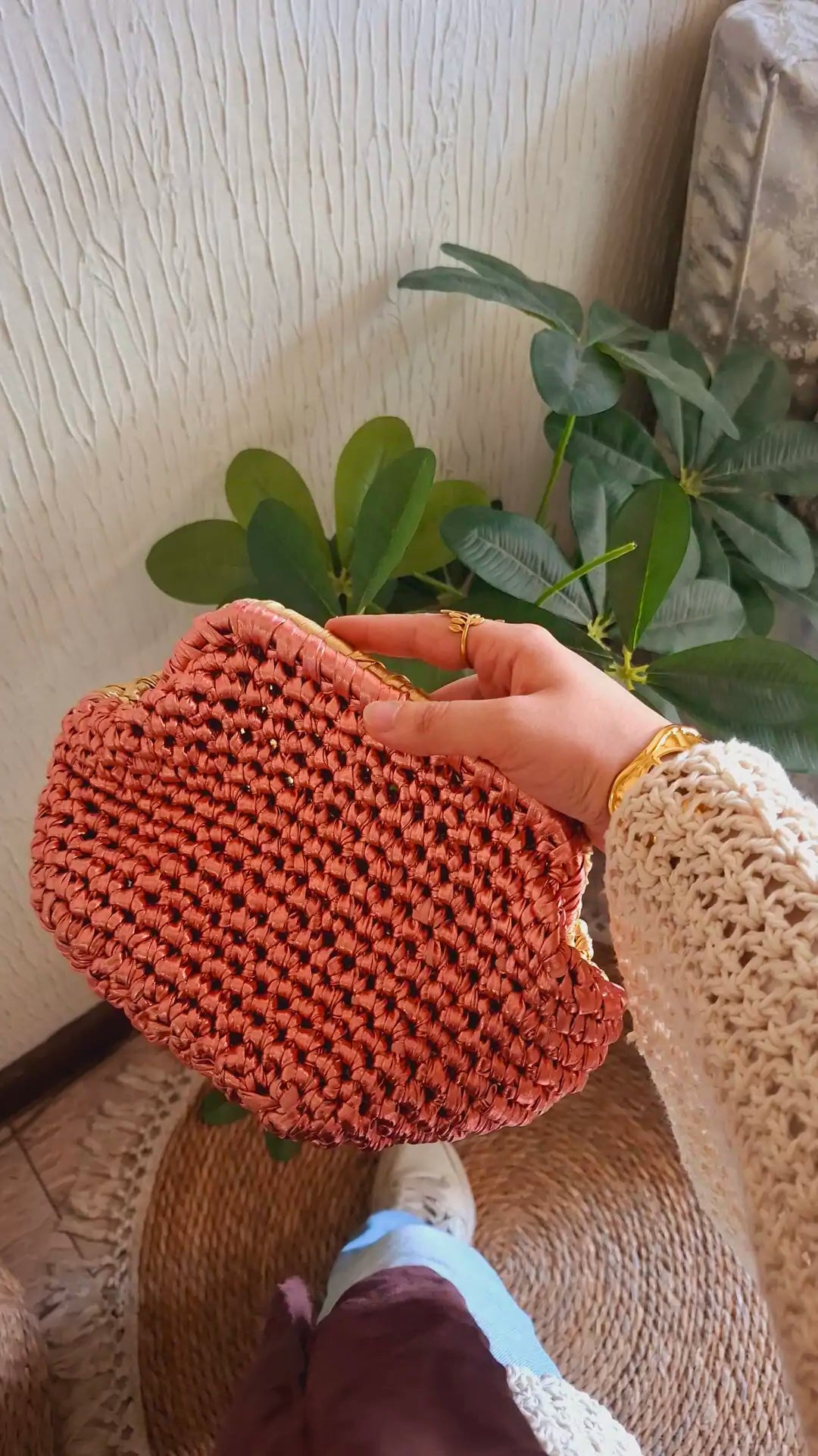 Golden Peach Clutch