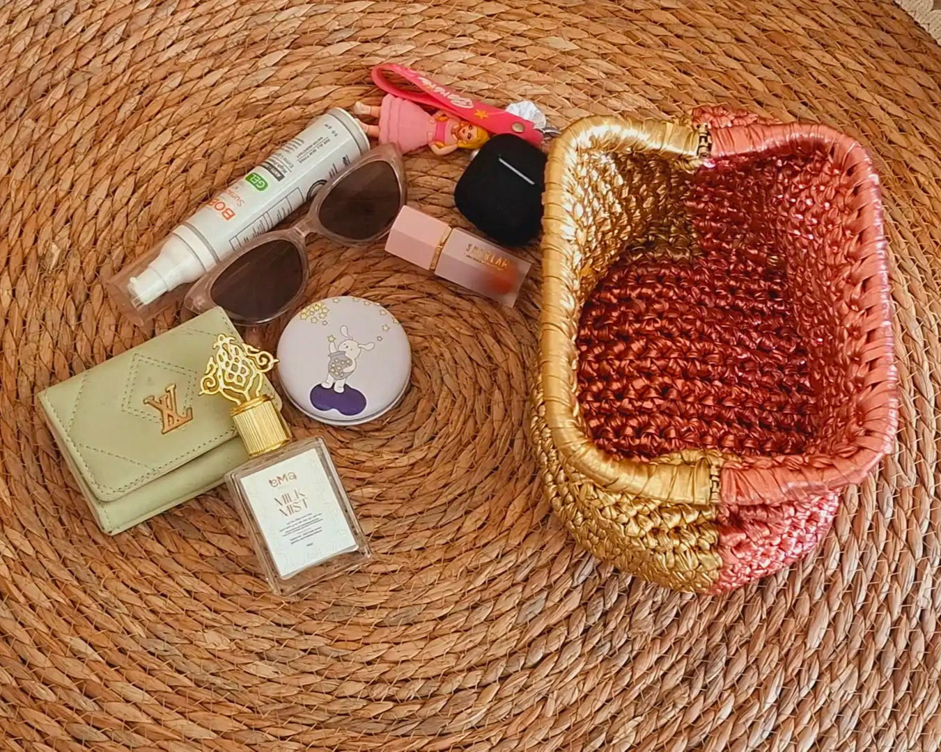 Golden Peach Clutch