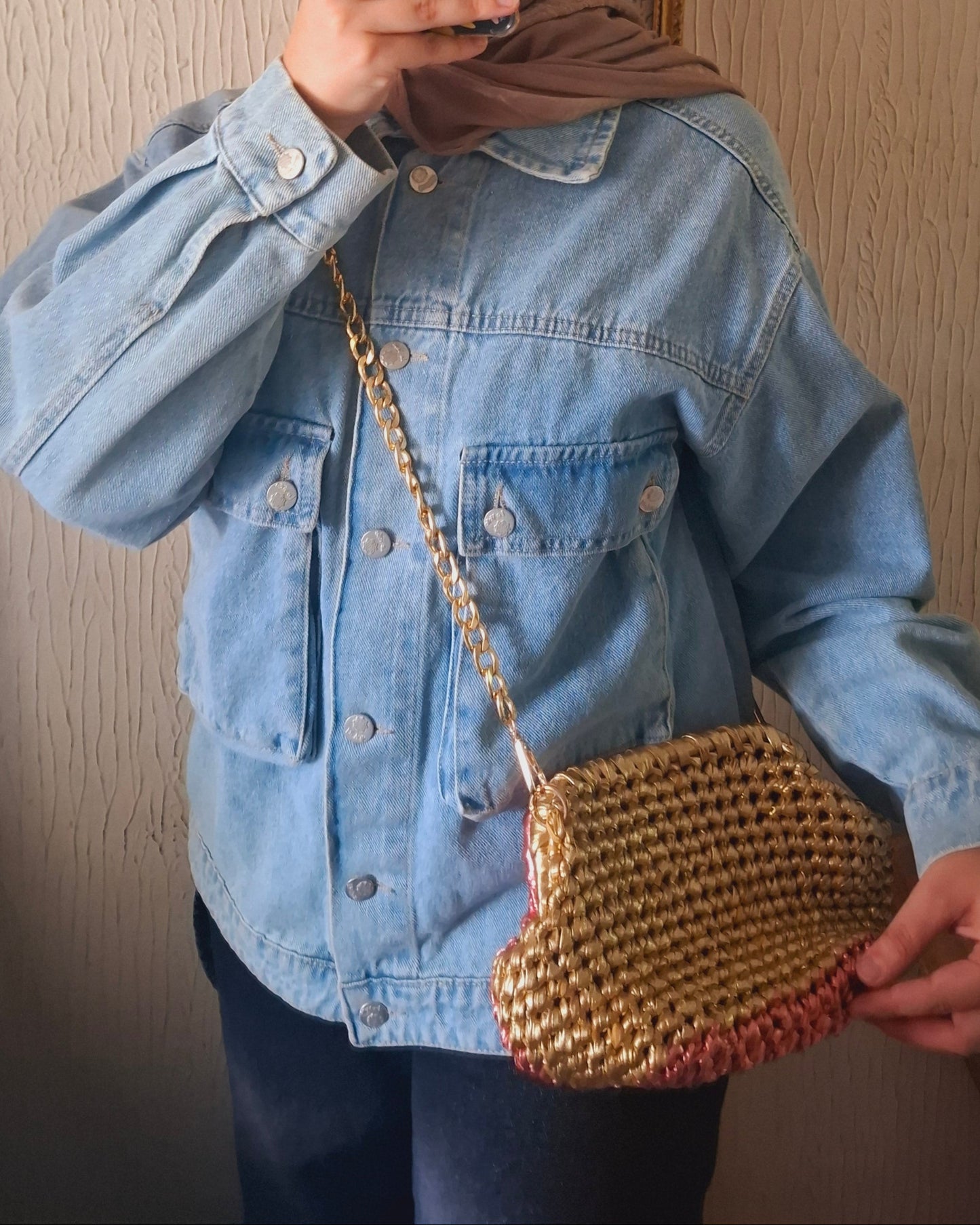 Golden Peach Clutch