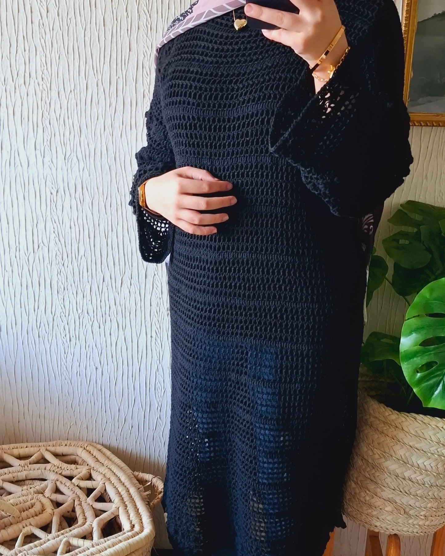 Nesma Crochet Long Dress
