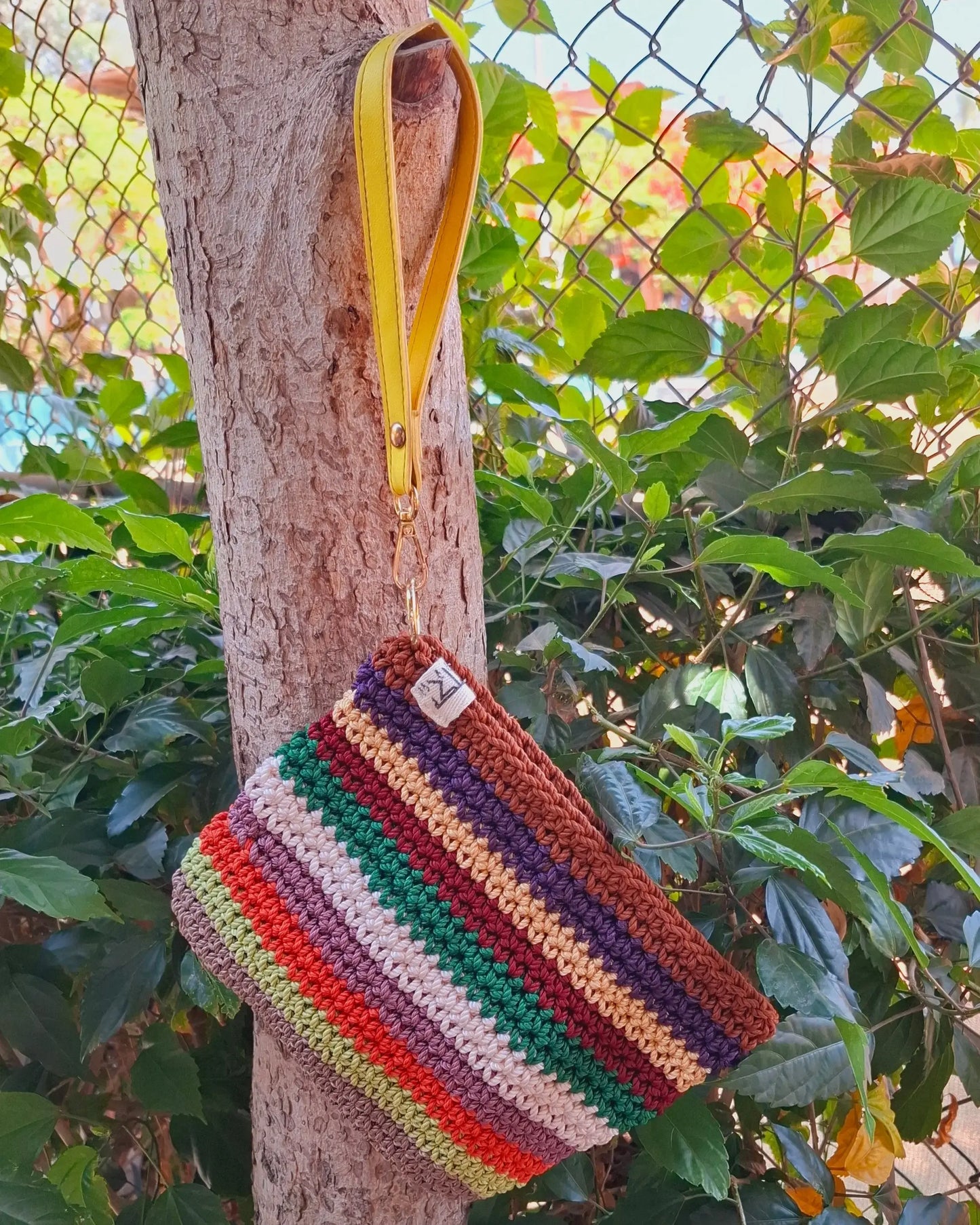 Stripe Pop Clutch