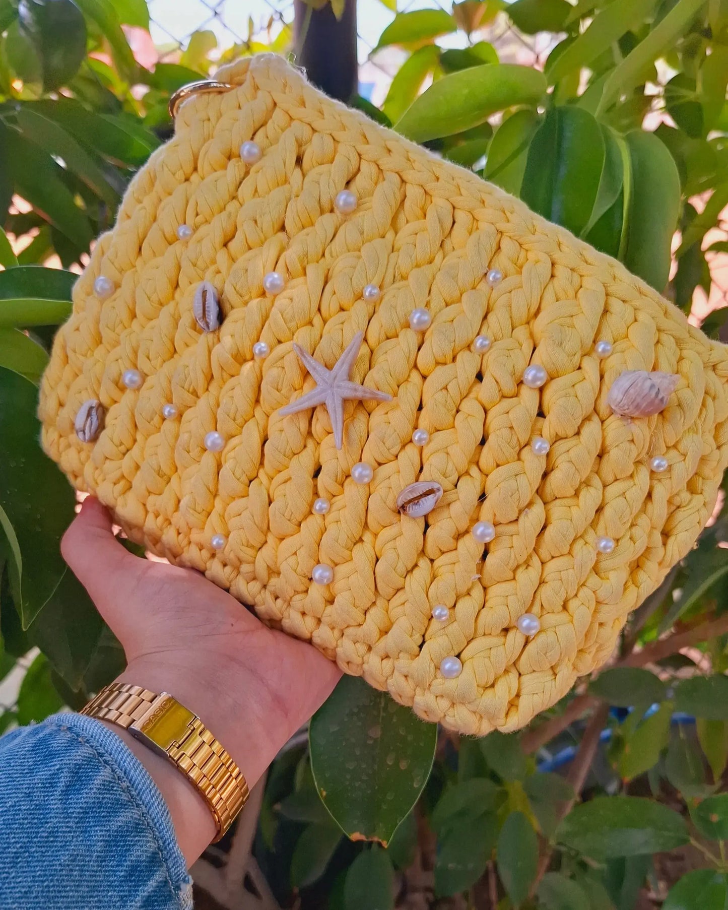 Lemon Pearl Clutch