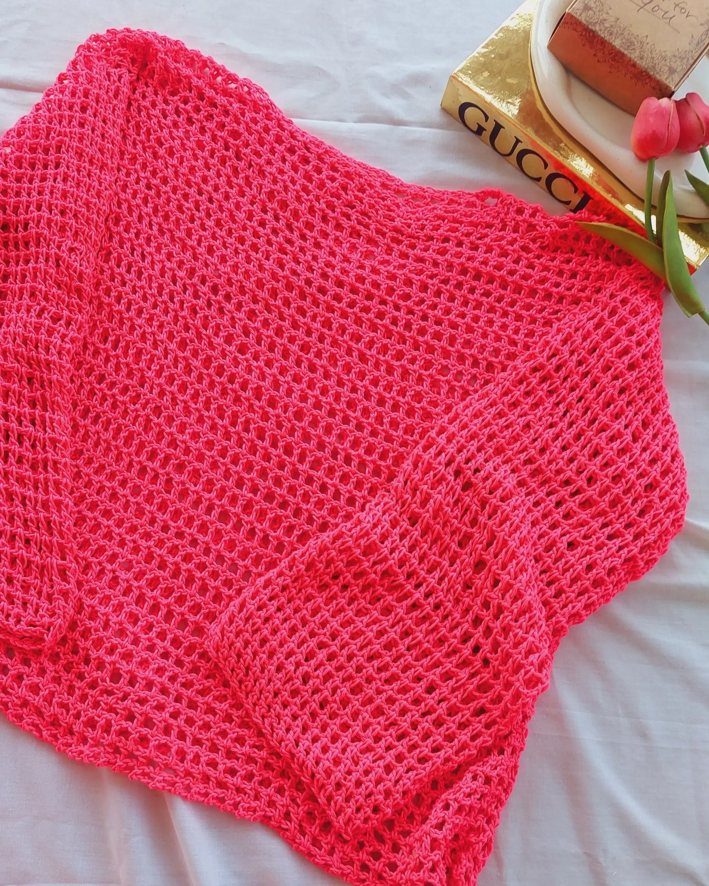 Neon Pink Mesh Top