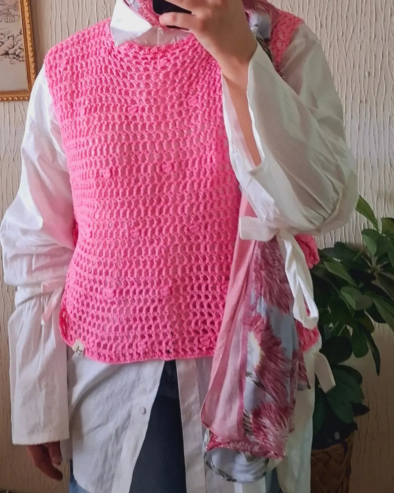 Bubblegum Crochet Vest
