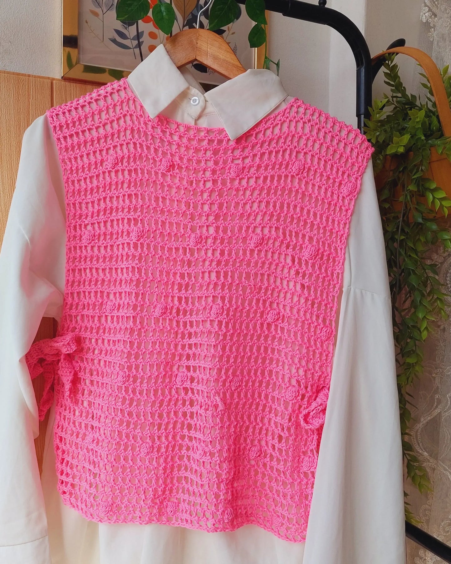 Bubblegum Crochet Vest