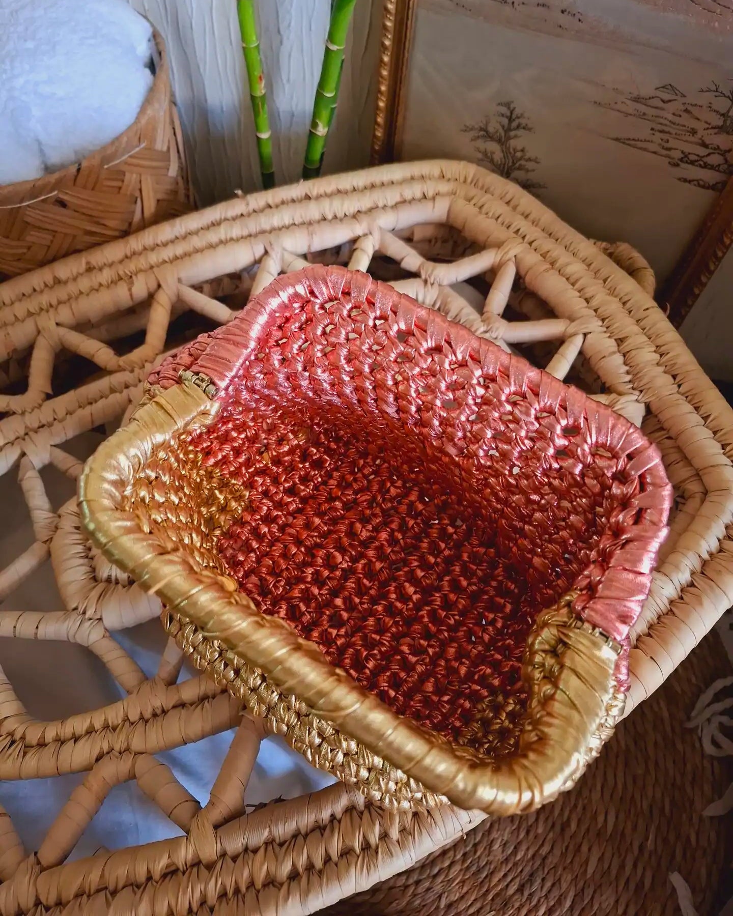 Golden Peach Clutch