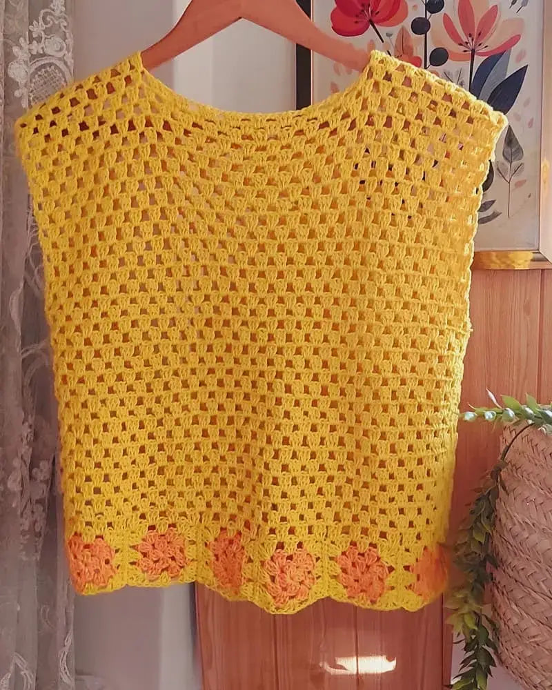 Sunshine Summer Crochet Vest