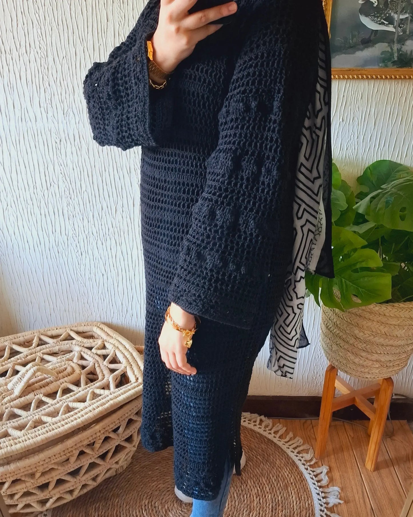 Nesma Crochet Long Dress