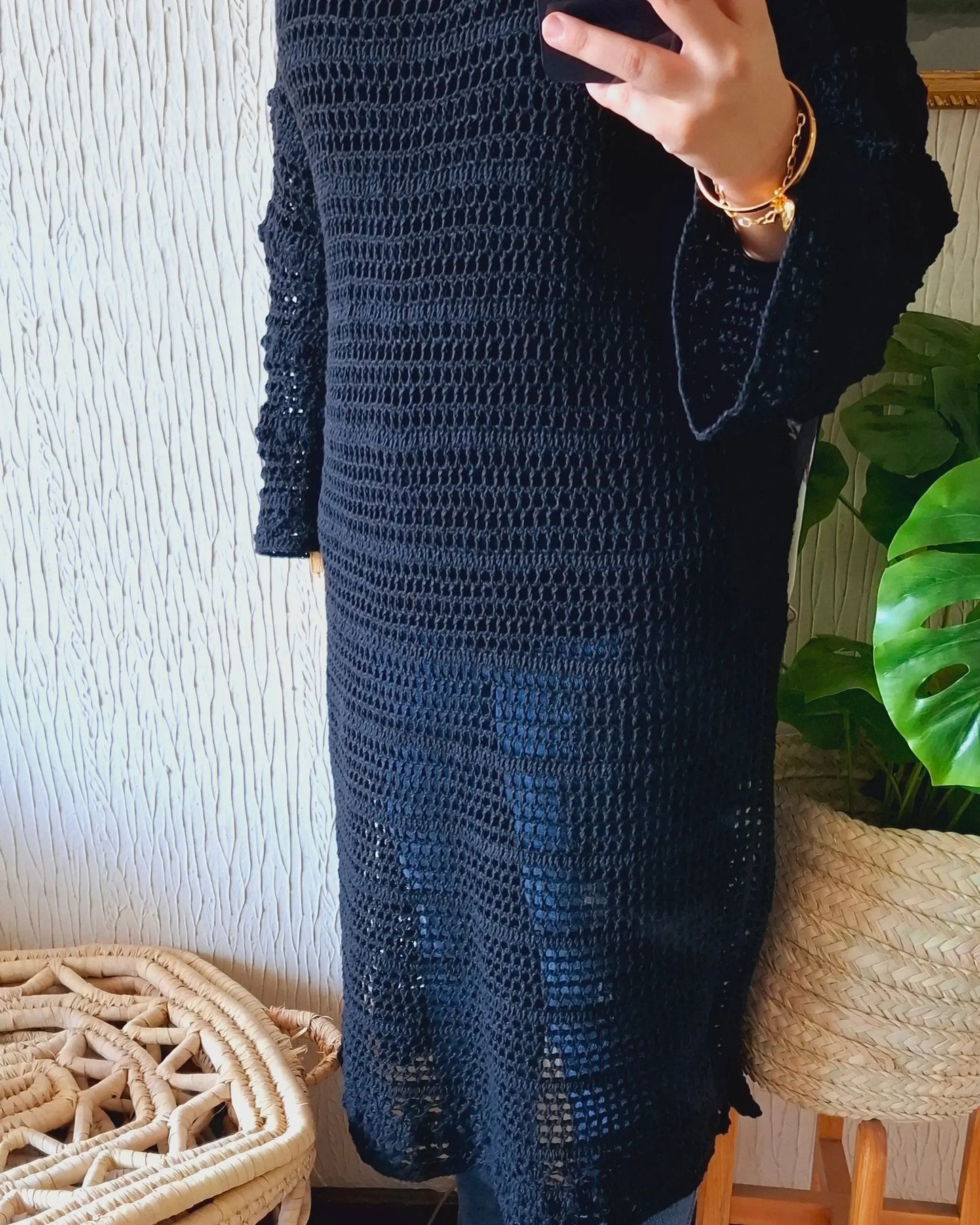 Nesma Crochet Long Dress