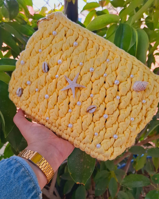 Lemon Pearl Clutch