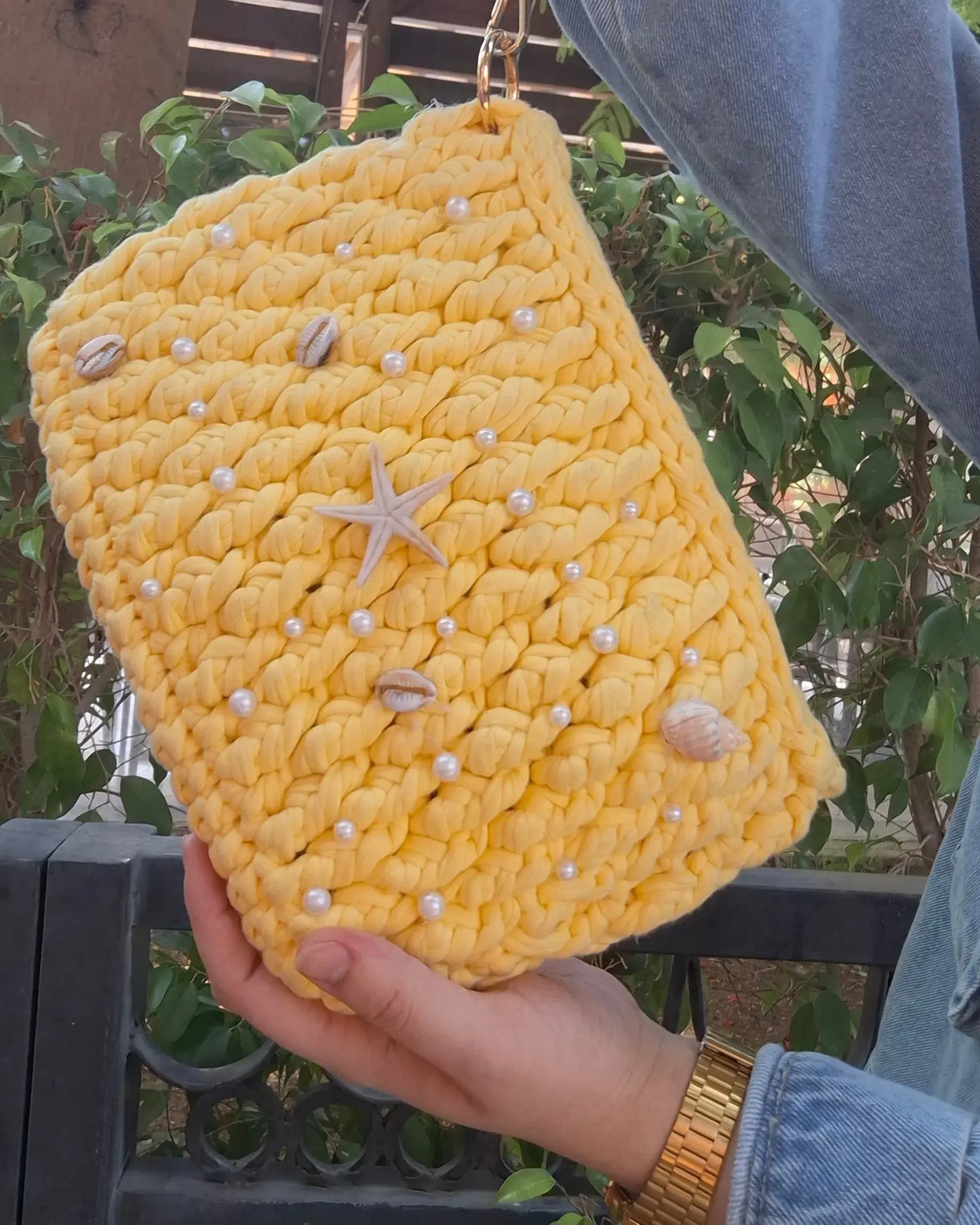 Lemon Pearl Clutch