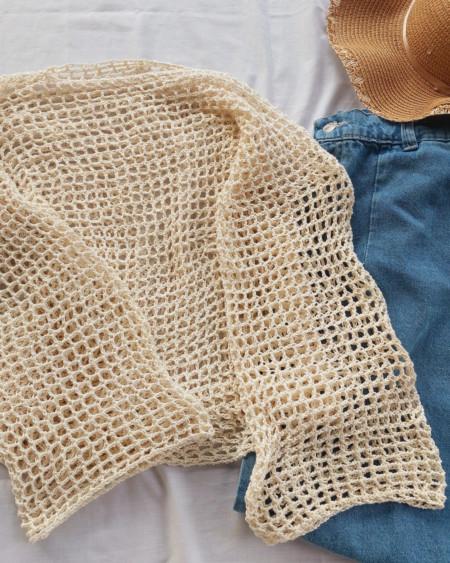 Coconut Crochet Mesh Top