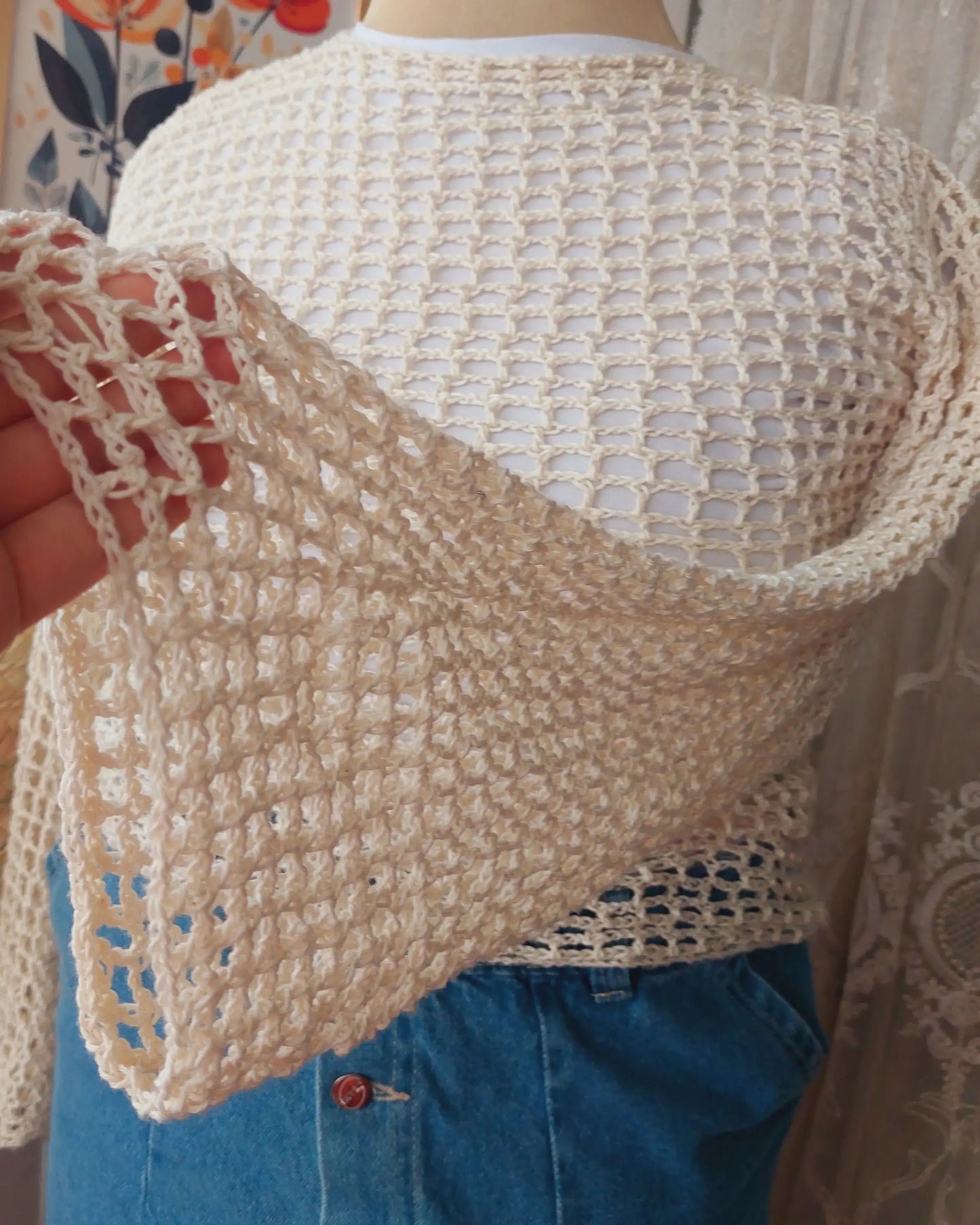 Coconut Crochet Mesh Top