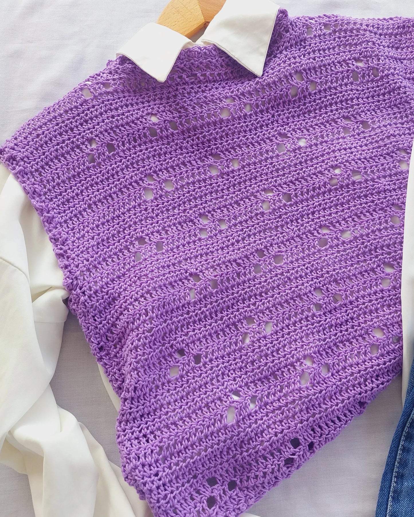Lilac Crochet Vest