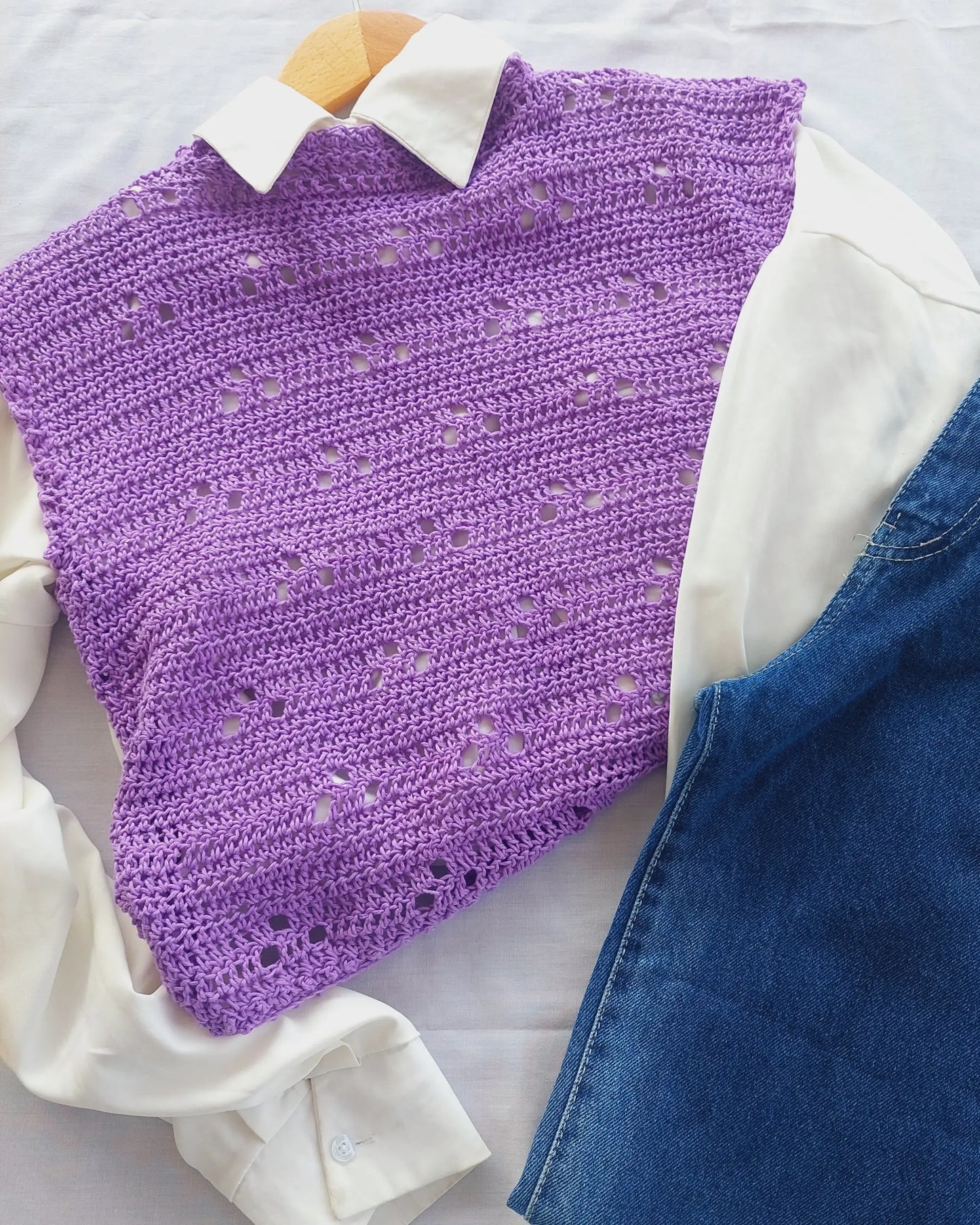 Lilac Crochet Vest