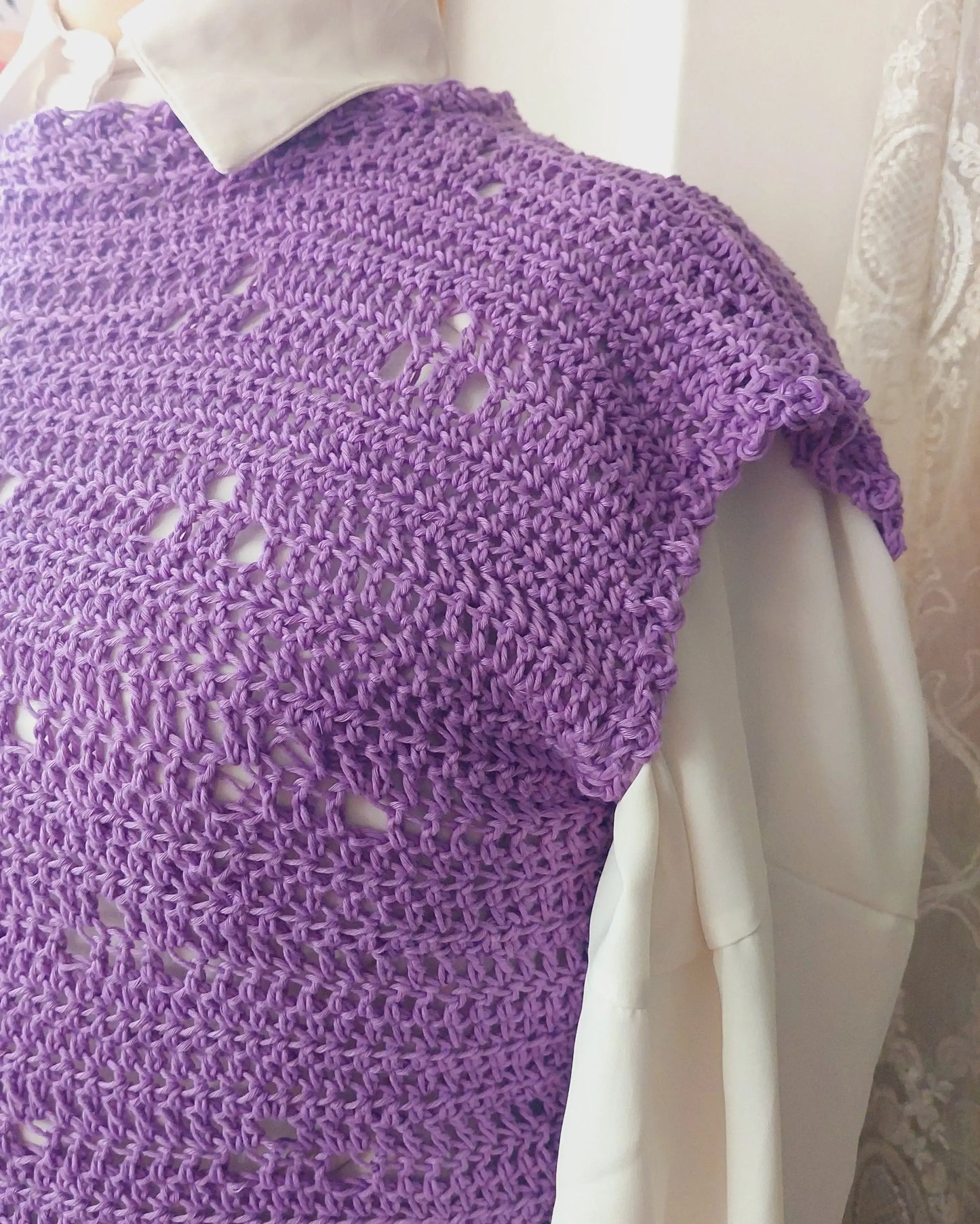 Lilac Crochet Vest